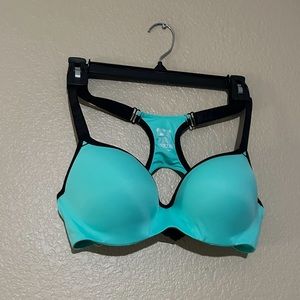 PINK VICTORIA’S SECRET ULTIMATE PUSH UP TEAL SPORTS BRA